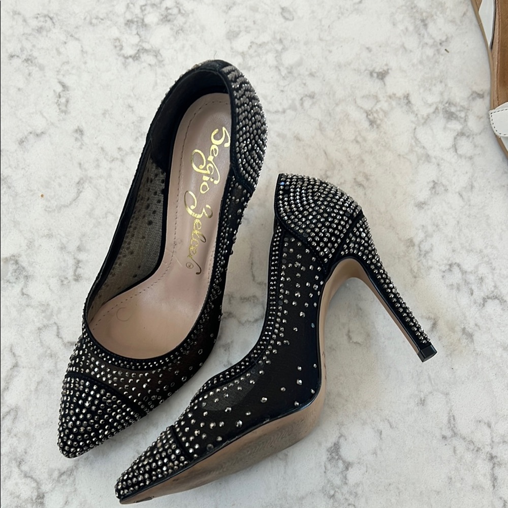 Sergio Zelcer Black Studded Women's Shoes